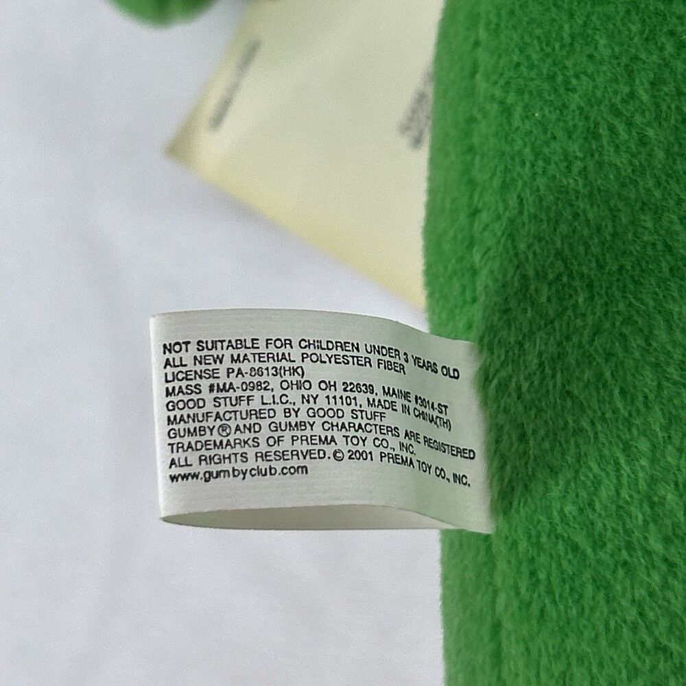 Vtg 2001 GUMBY Plush Ski Patrol Skiing 13” Cartoon Character Stuffed Animal - Picture 12 of 13